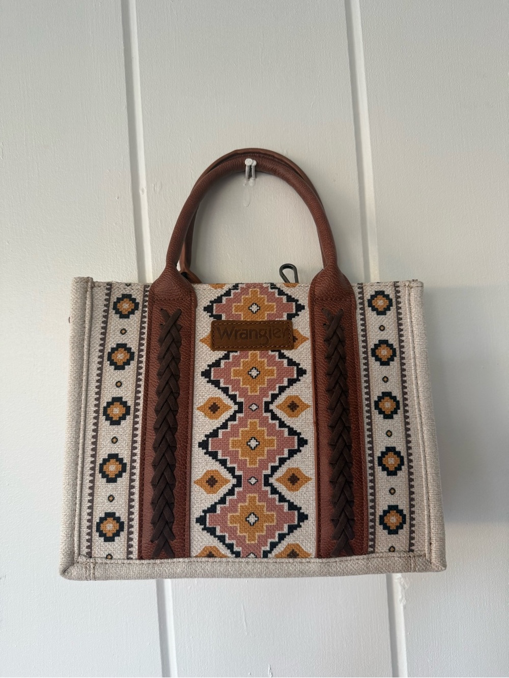 Wrangler Beige, Brown & Mustard Southwestern Tote